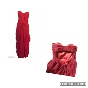 Custom made, strapless gown